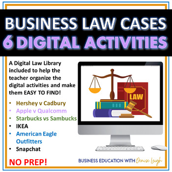 Preview of Business Law Class Case Studies - 6 High Profile Lawsuits Digital Activities