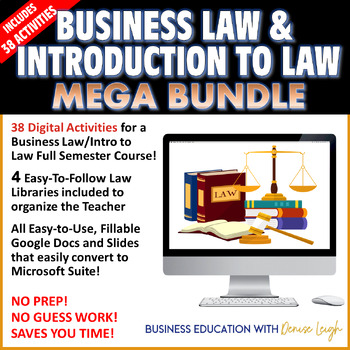 Preview of Business Law - Intro to Law Curriculum Bundle High School Class Semester Course