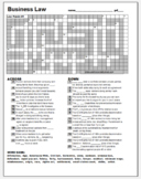 Business Law Crossword Puzzle - 22 Clues - Accounting.