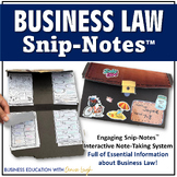 Business Law Snip Note-Taking System!  Tons of Graphic Organizers!