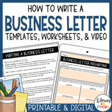Business Letter Writing Lesson and Video | Google Classroom | Printable