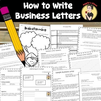 Preview of Business Letter Unit