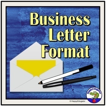 Preview of Business Letter Writing Format with Easel Activity