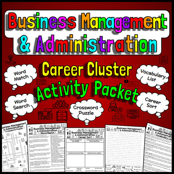 Preview of Business Management & Administration Career Cluster- Activity Packet