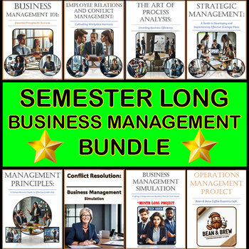 Preview of Business Management Bundle: Semester Long Worth of Lessons, Projects, and PPs