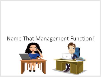 Preview of Business Management- Name That Management Function! Slideshow Game