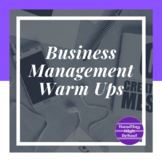 Business Management Warm Ups