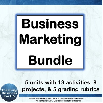 Preview of Business Marketing Bundle - CTE project based