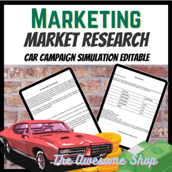 Preview of Business & Marketing Data Analysis Car Campaign Simulation Editable DECA &  FBLA