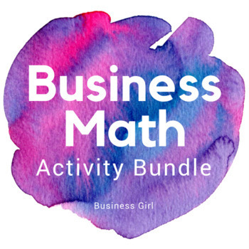 Preview of Business Math Activity Bundle