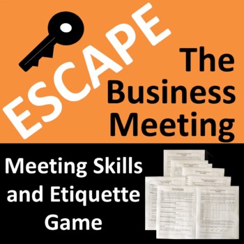 Preview of Business Meetings Escape Activity Game  