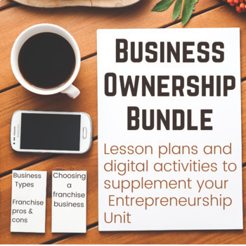Preview of Business Ownership Bundle | Entrepreneurship & Franchise Activities | 4 Factors