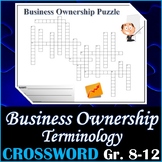 Business Ownership Terminology Crossword Puzzle