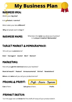 Simple business plan for students