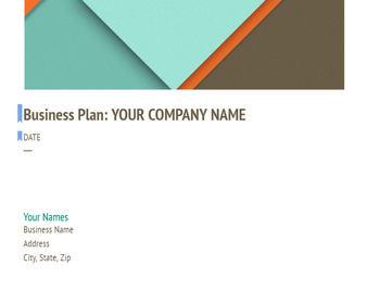 Preview of Business Plan Template - GOOGLE DOCS VERSION