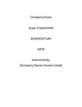 business plan template high school