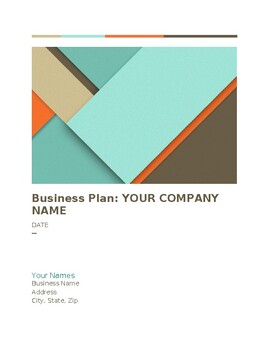 Preview of Business Plan Template - MICROSOFT WORD VERSION