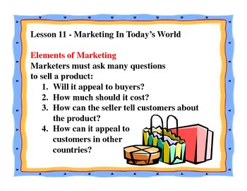 Preview of Business Principles - Lesson 11: Marketing In Today’s World