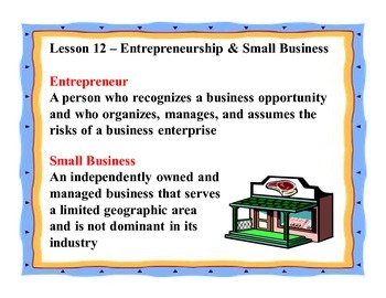 Preview of Business Principles - Lesson 12: Entrepreneurship & Small Business