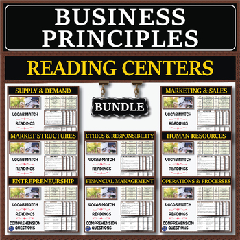 Preview of Business Principles Series: Reading Centers Bundle