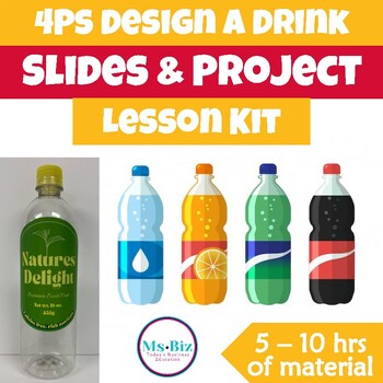 Preview of Business Project | Create Beverage & Design A Label | Marketing 4Ps (Drink Label