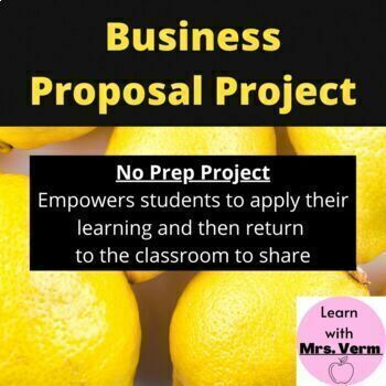 Preview of Business Proposal Project: No Prep 