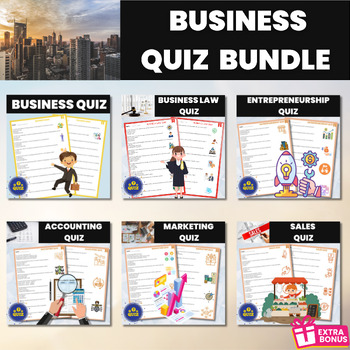 Preview of Business Quiz Bundle | Business Concepts Assessment Test | Business Basics