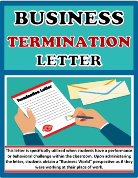 Preview of REAL WORLD LIFE SKILLS Business Simulation Termination Letter