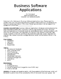 Business Software Applications High School Syllabus EDITABLE