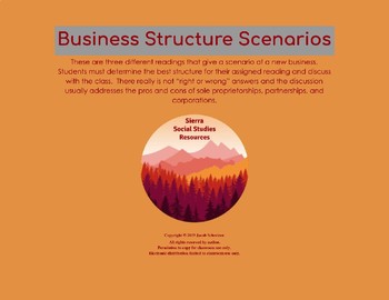 Preview of Business Structure Scenarios