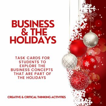 Preview of Business & The Holidays - Task Cards for Students 