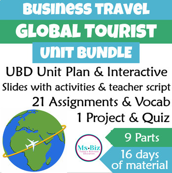 Preview of Business Travel Unit BUNDLE (tourism, passports, brochure, itinerary, budget)