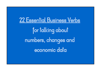 Preview of Business Verbs for Talking About Numbers