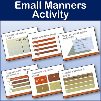 Preview of Business and Career Skills - Email Manners Lesson Activity