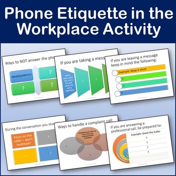 Preview of Business and Career Skills - Phone Etiquette Lesson Activity