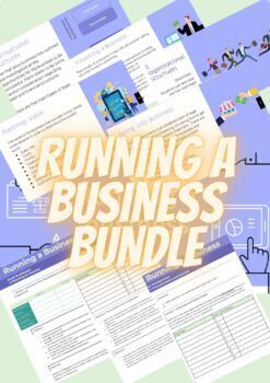 Preview of Business and Commerce UNIT BUNDLE Running a Business