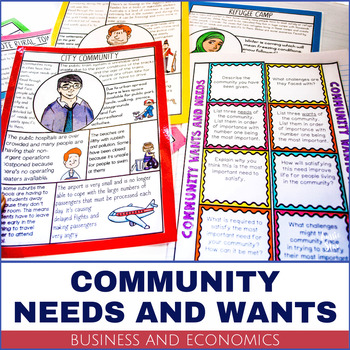 Preview of Business and Economics - Community Needs and Wants Activity