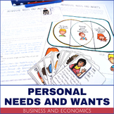 Business and Economics - Personal Needs and Wants Activity