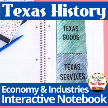 Preview of Texas Economy and Industries Interactive Notebook Kit - Texas History