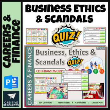 Preview of Business and Ethics - Careers Quiz