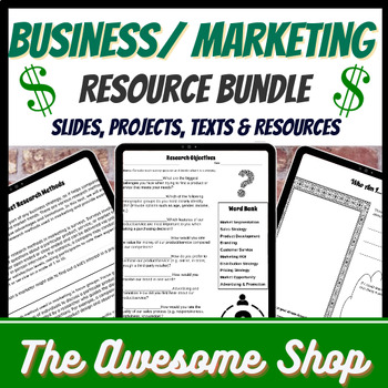 Preview of Business & Marketing Unit Simulations, Lectures, Texts, Worksheets & Projects