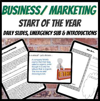 Preview of Business & Marketing Start of the Year W/ Icebreakers, Daily Intros & More