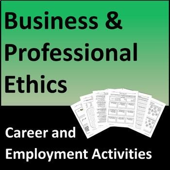 Preview of Business and Professional Ethics Activities