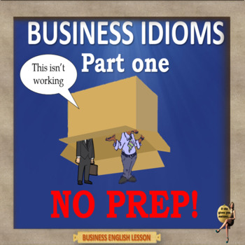 Preview of Business idioms one - an ESL adult business PPT lesson.