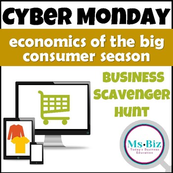 Preview of Business of Cyber Monday Scavenger Hunt Game (Economics & Marketing)