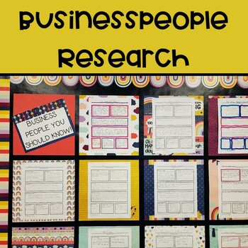 Preview of Businesspeople Research - Bulletin Board Idea