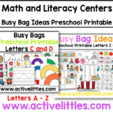 Math and Literacy Centers Letter A - Letter Z Busy Bag Pre