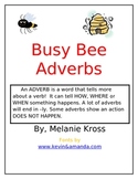Busy Bee Adverbs Matching Literacy Center