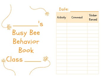 Preview of Busy Bee Behavior Book