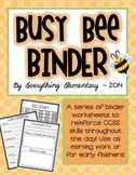 Busy Bee - Common Core Morning or Early Finisher Work | Ho